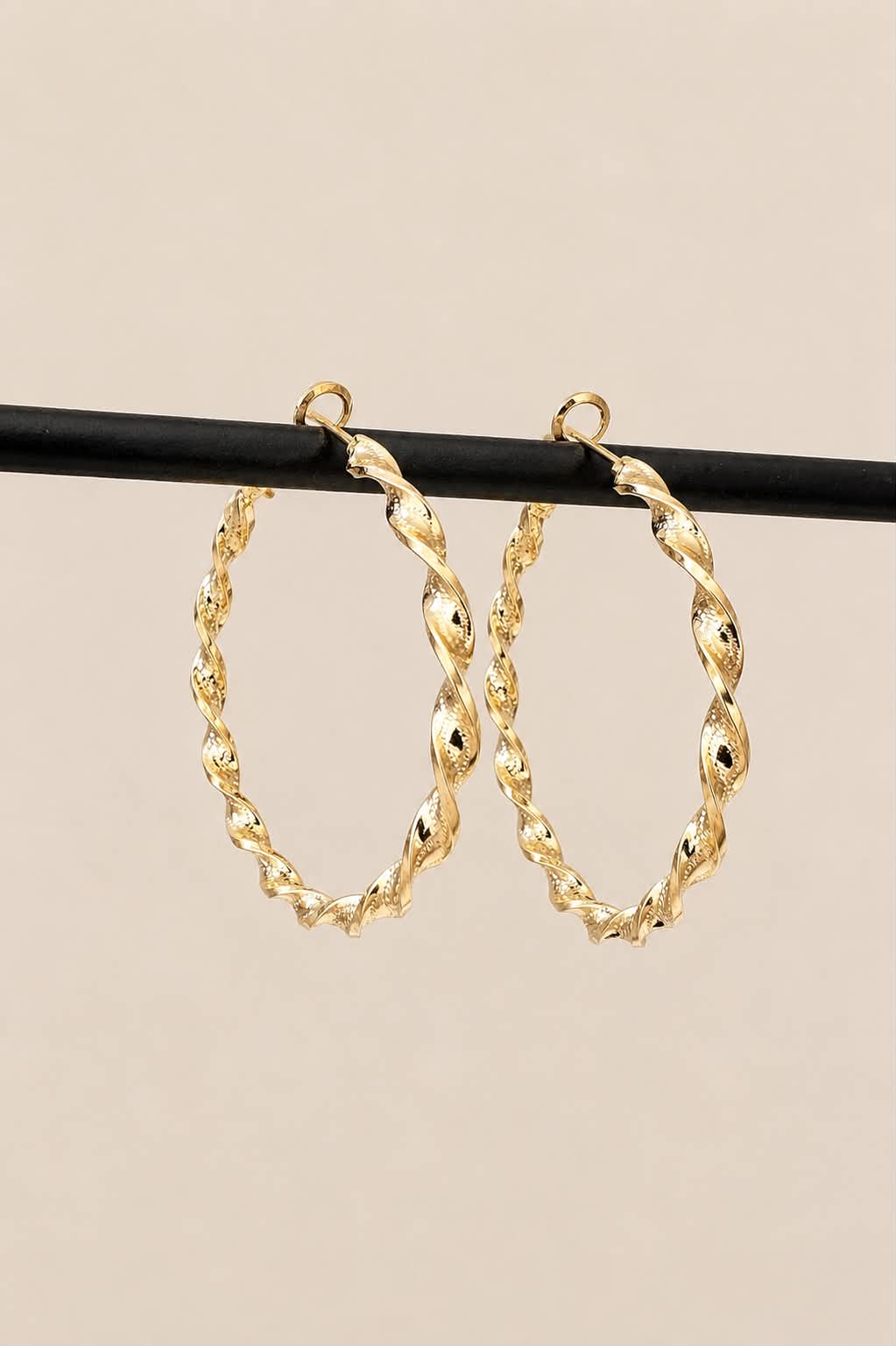 Boucles d’oreilles Jenna Hoops plaquées or 18K