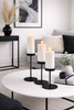 Lot de chandeliers pour bougies piliers – Black Liva