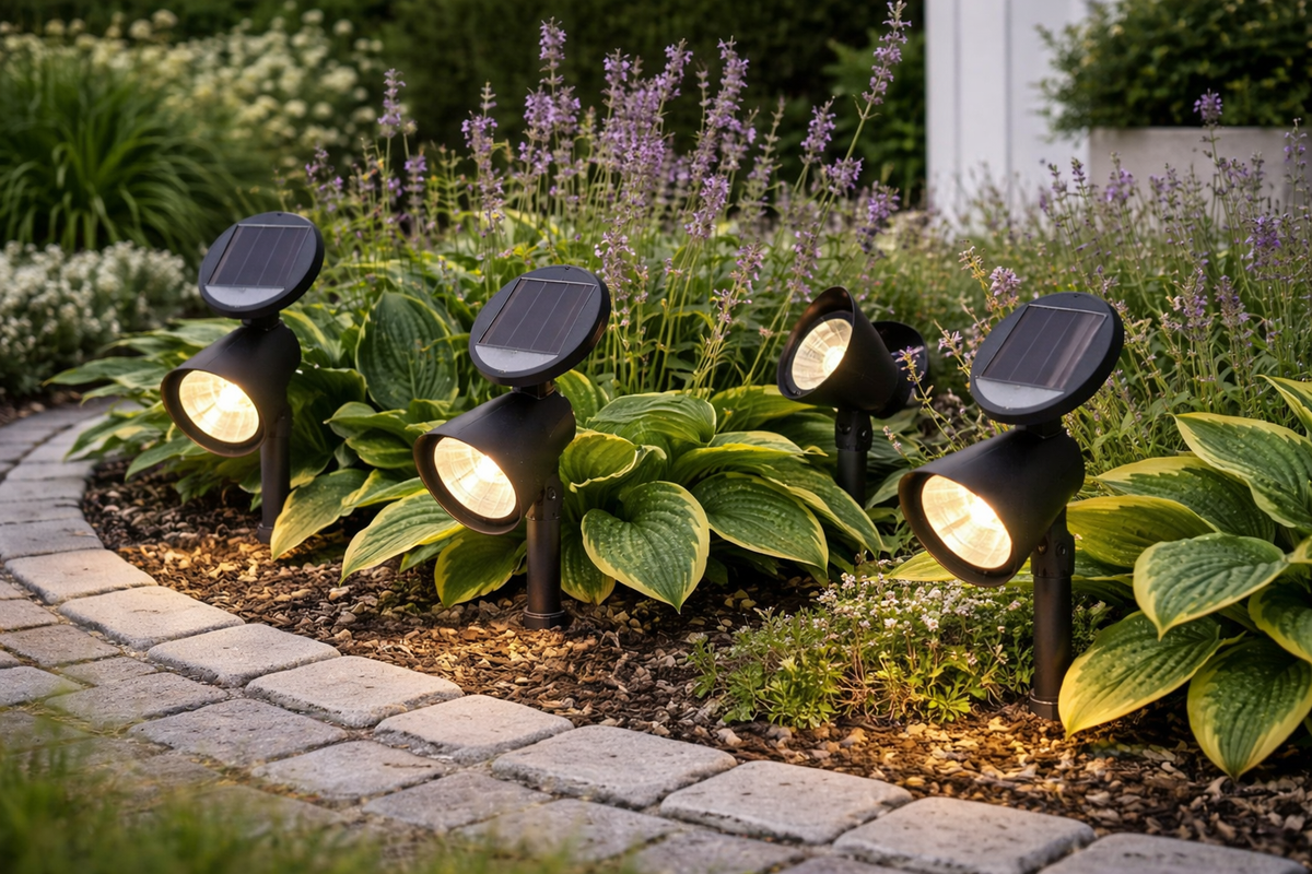 Lampe de bordure à énergie solaire - 4 pièces