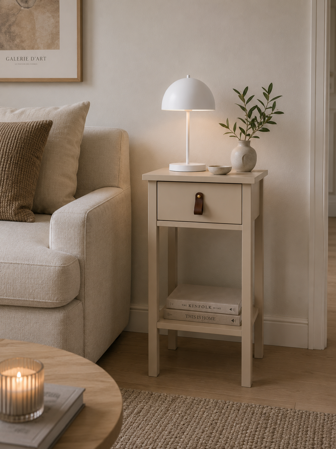 Table avec tiroir et étagère - Cashmere