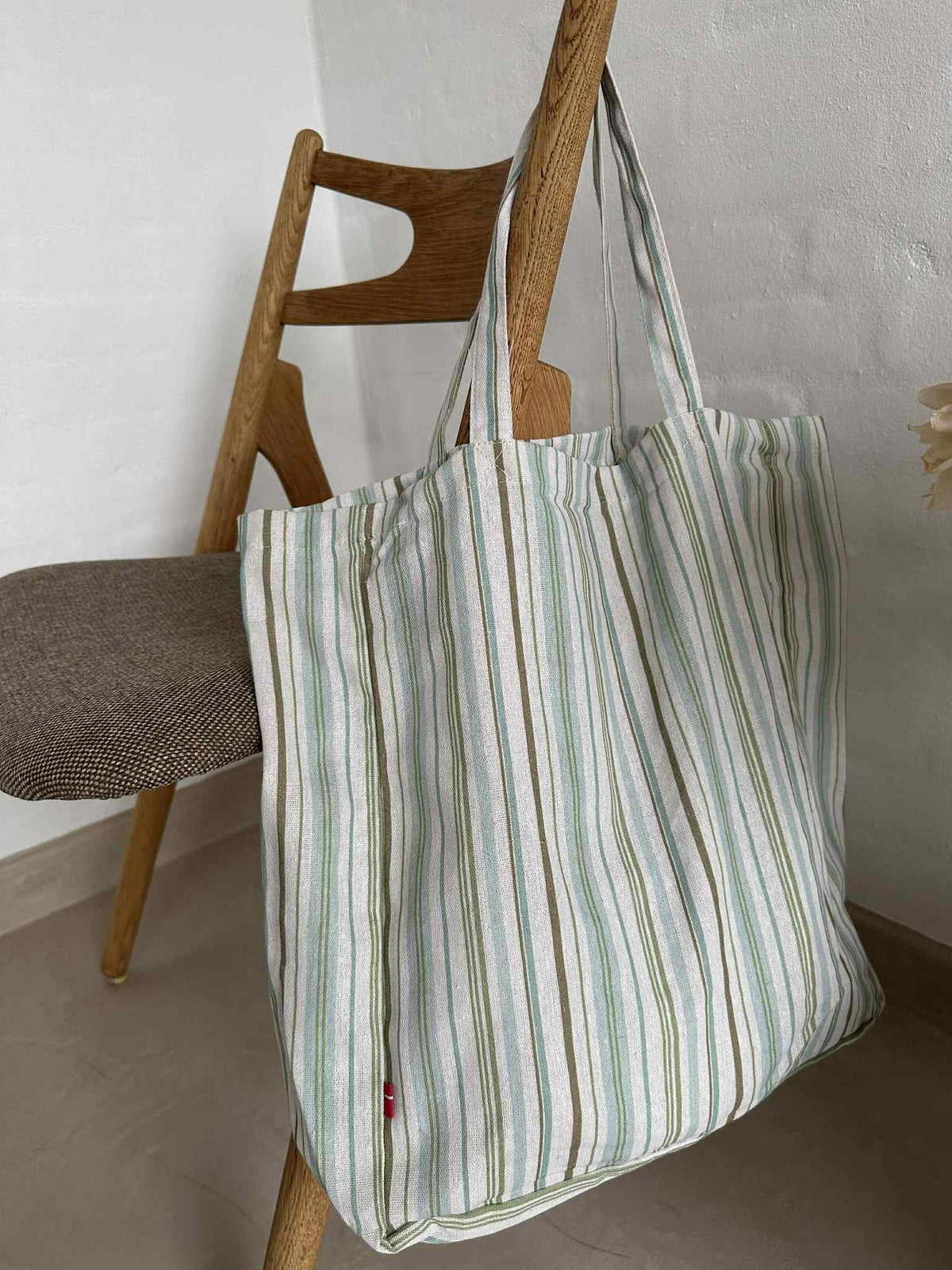 Shopper Rayé vert