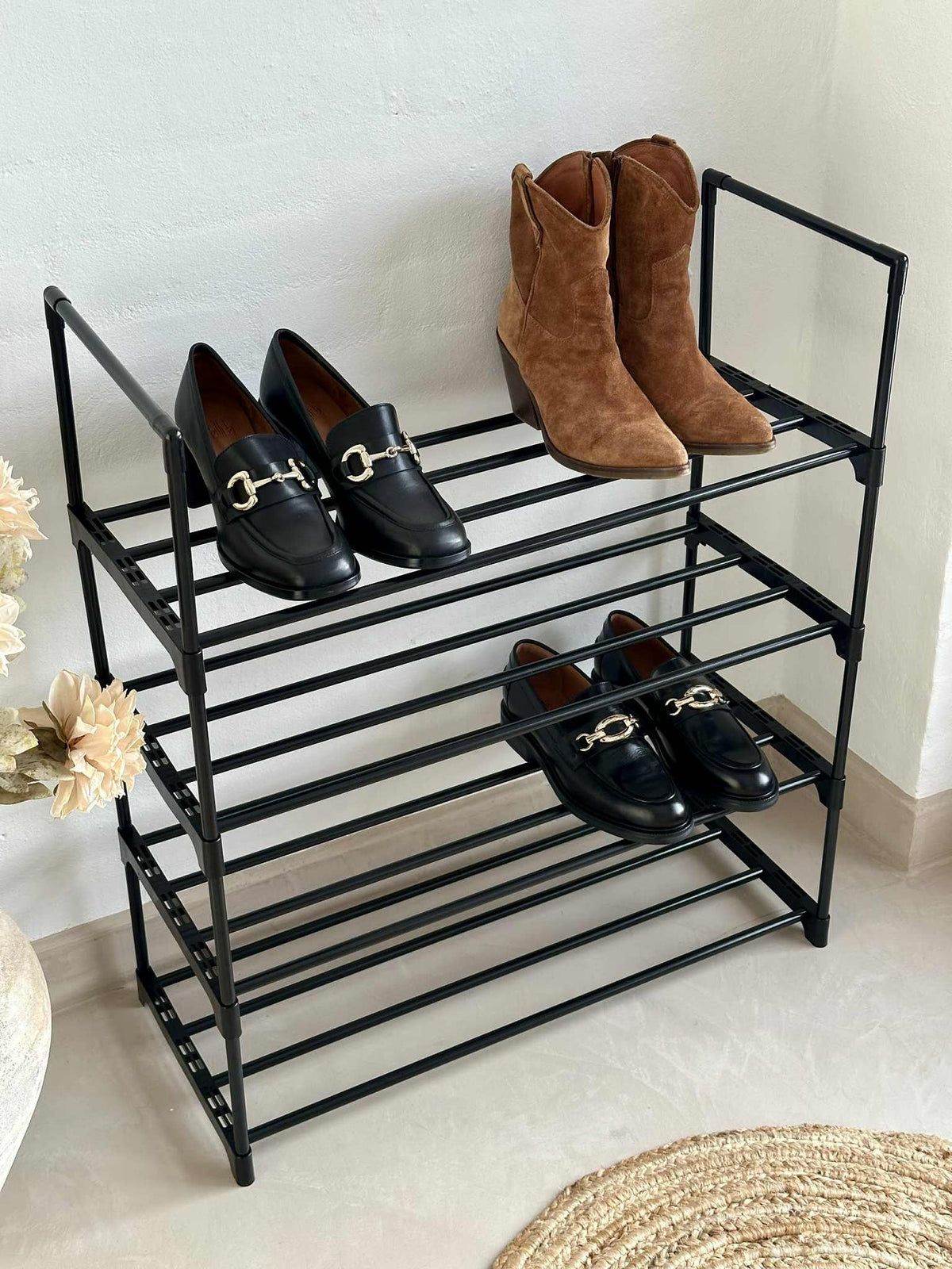 Étagère à chaussures avec 4 niveaux
