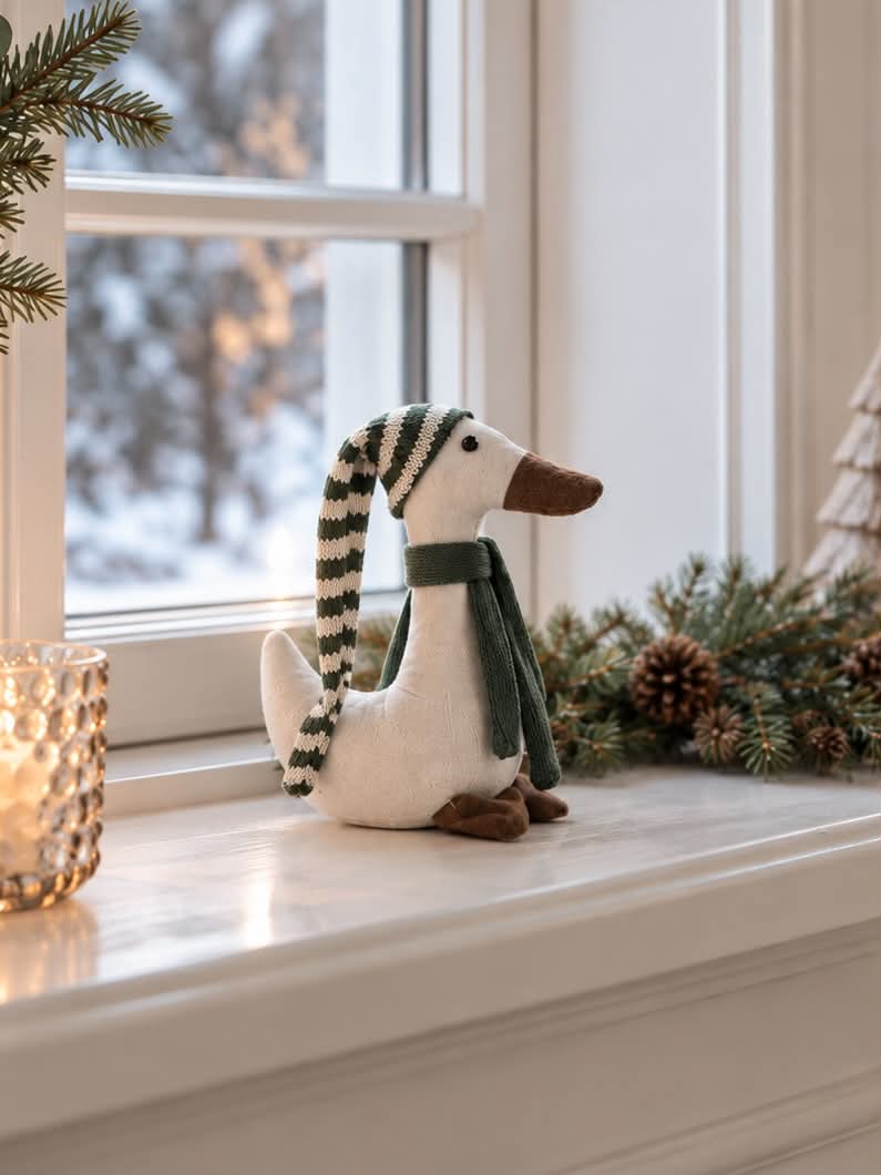 Canard de Noël avec bonnet vert - Mini