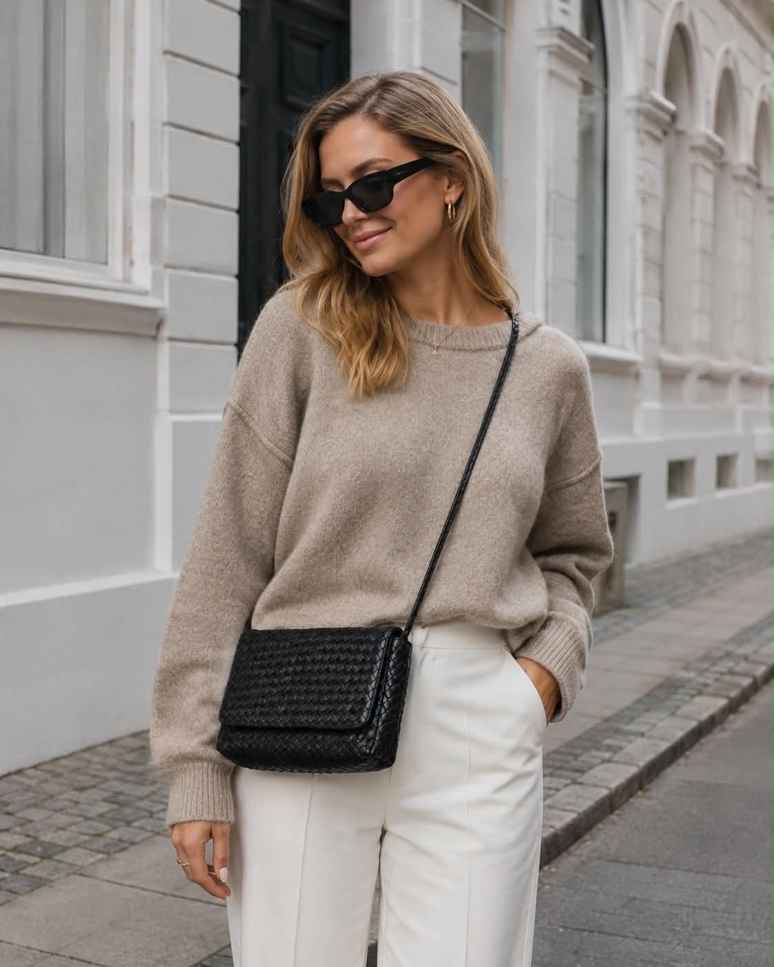 Élégant sac crossover -  Noir