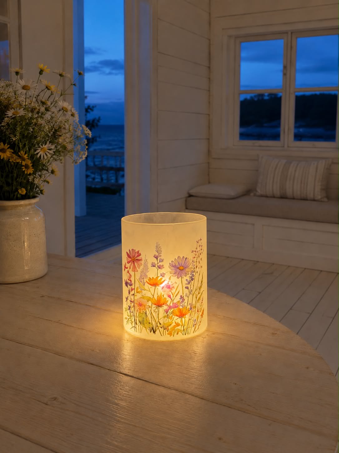 Lampe FLORA - Violet / rose