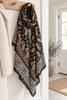 Foulard Paisley black viscose – Paisley scarf