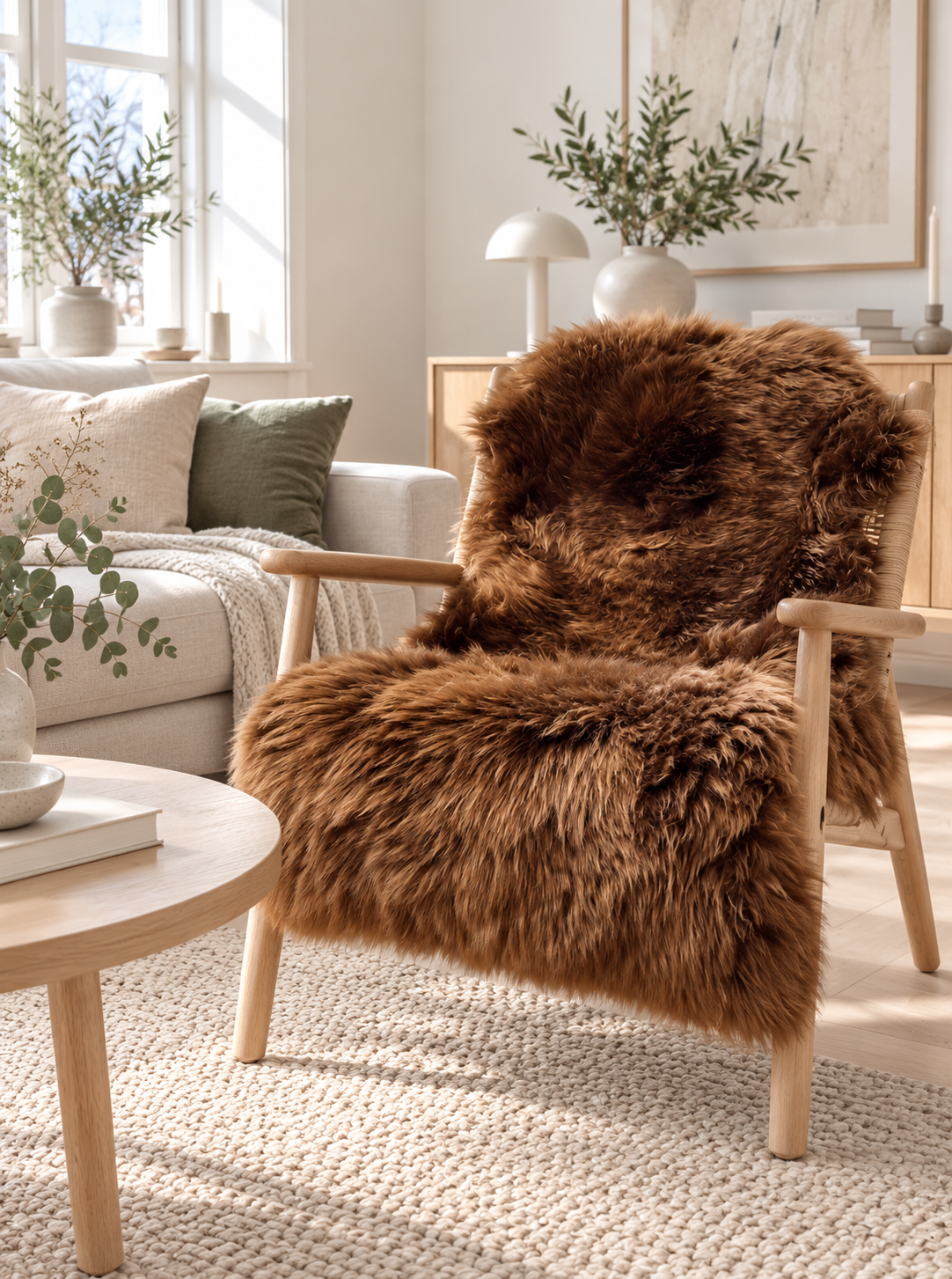Peau de mouton – XL Brun 140cm