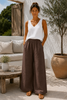 Pantalon en lin - Mocha