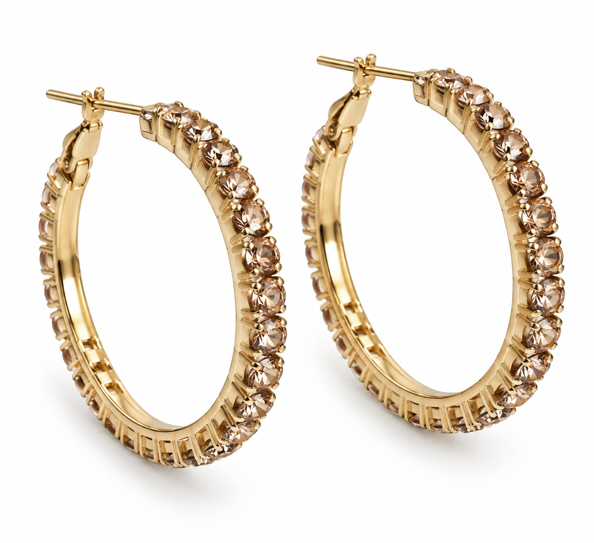 Boucles d’oreilles Smilla Hoops - Champagne