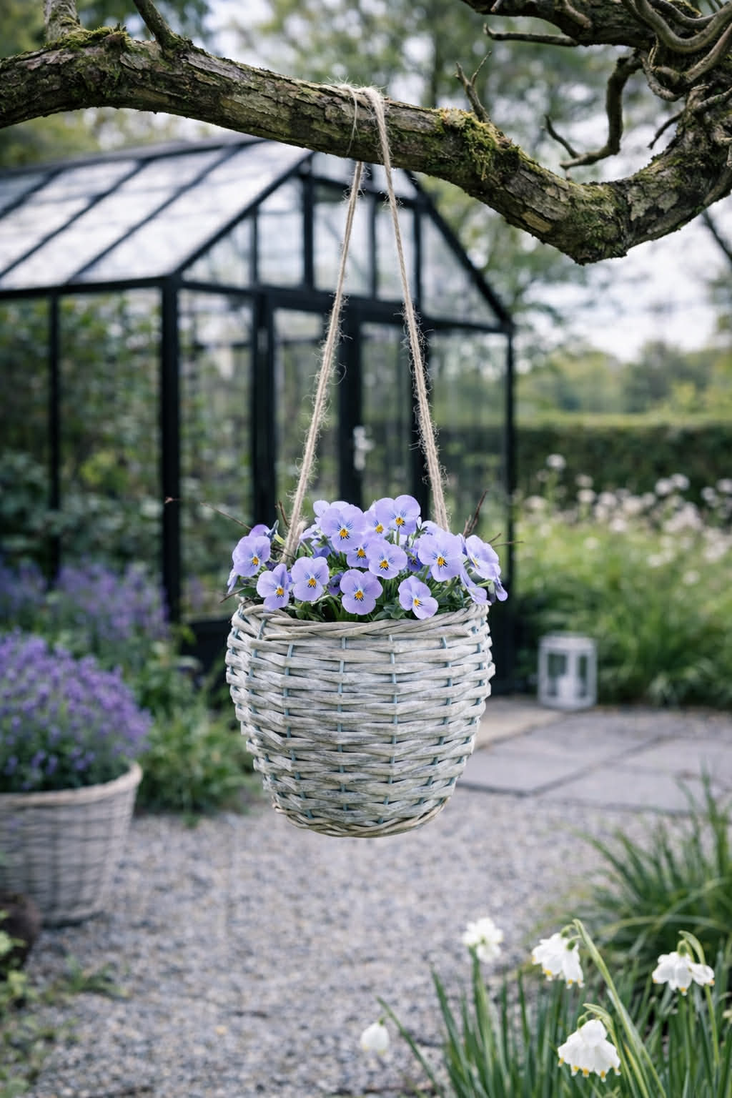 Panier à plantes avec suspension