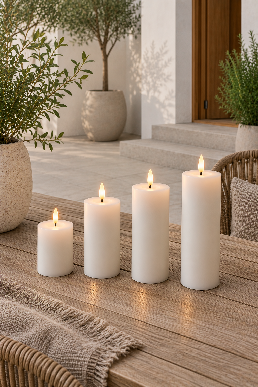 Bougie bloc blanche dia 6 cm - Plusieurs tailles
