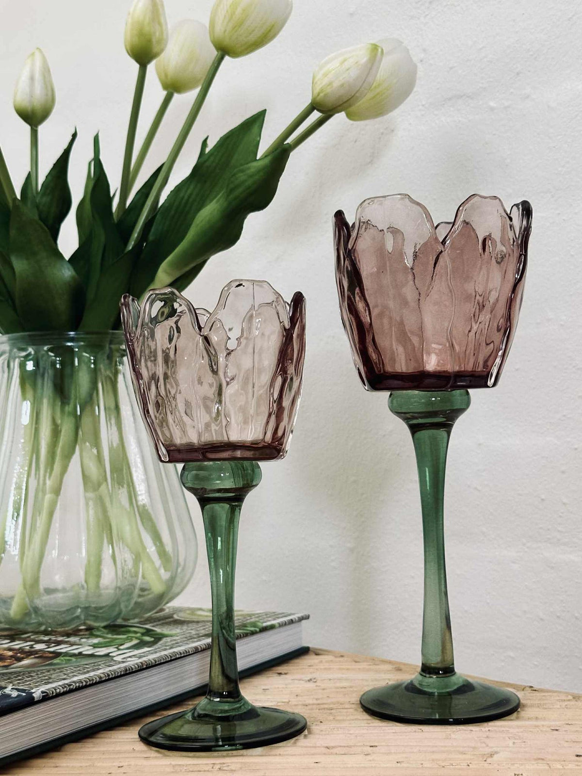 Chandelier flower - Rose / vert