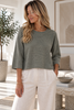 Pull avec manches 3/4 - Kaki