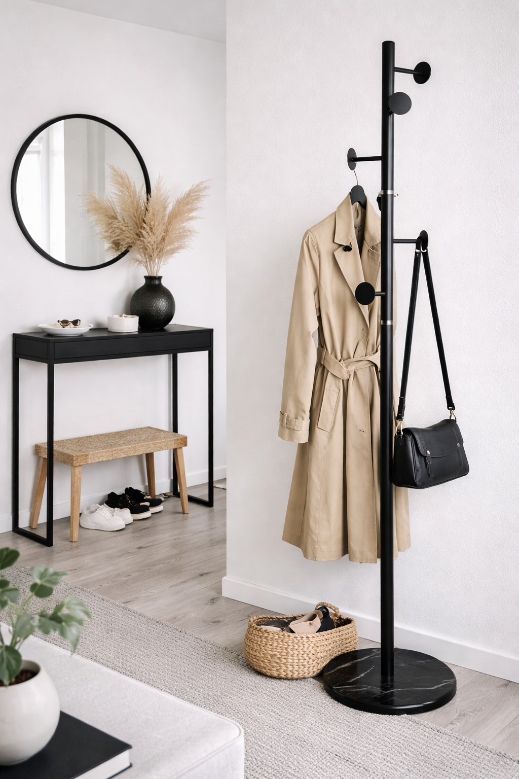 Porte-manteau sur pied 176 cm