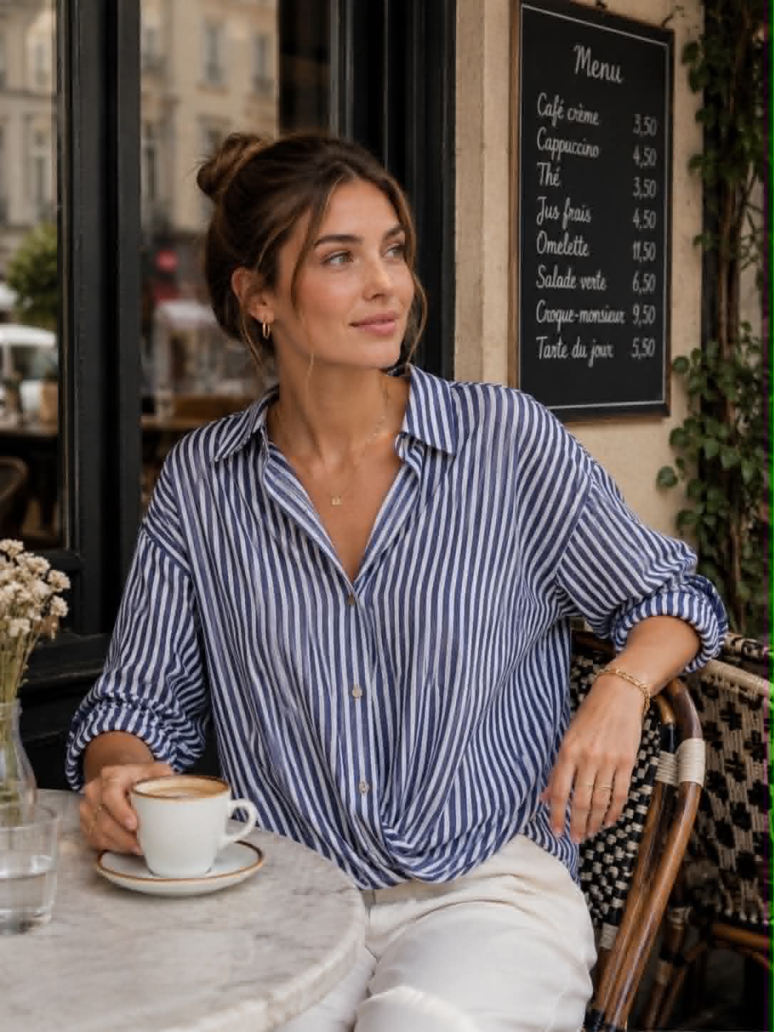 Chemise nouée - Bleu foncé