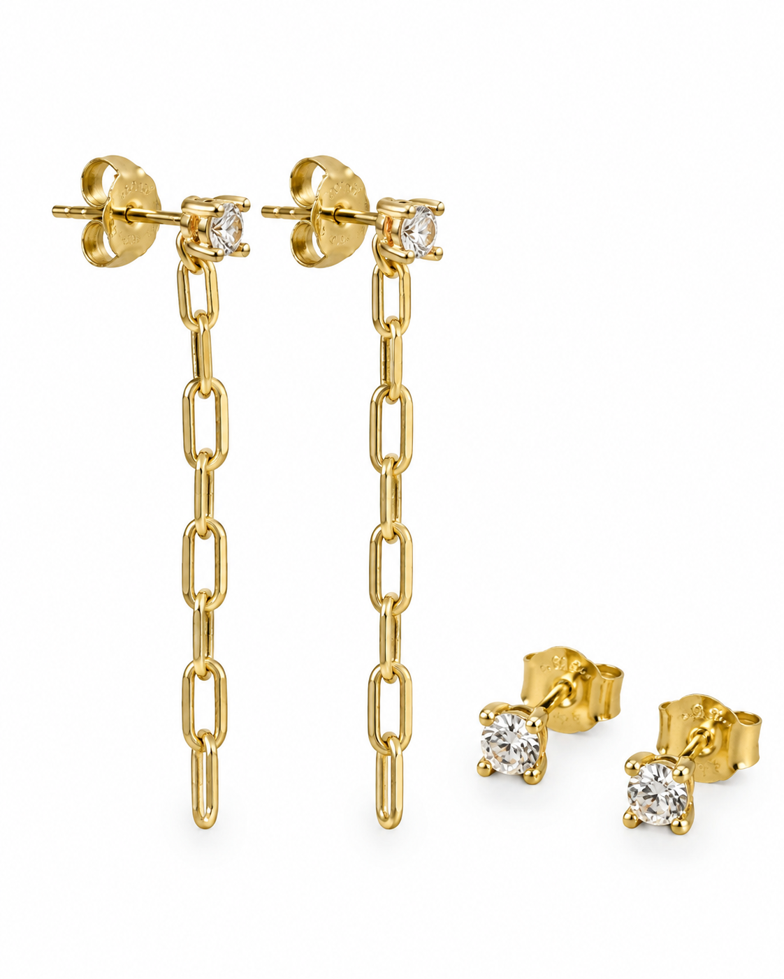 Box mix avec 4 boucles d’oreilles - Jessica plaqué or 18k
