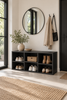 Banc Nordic black – banc à chaussures noir