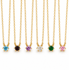 Collier Gia - Argent sterling plaqué or avec zircon