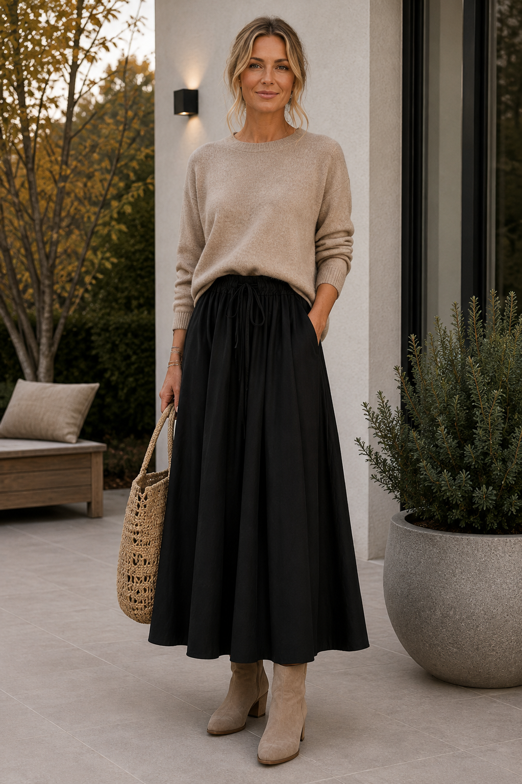 Jupe avec poches - Black