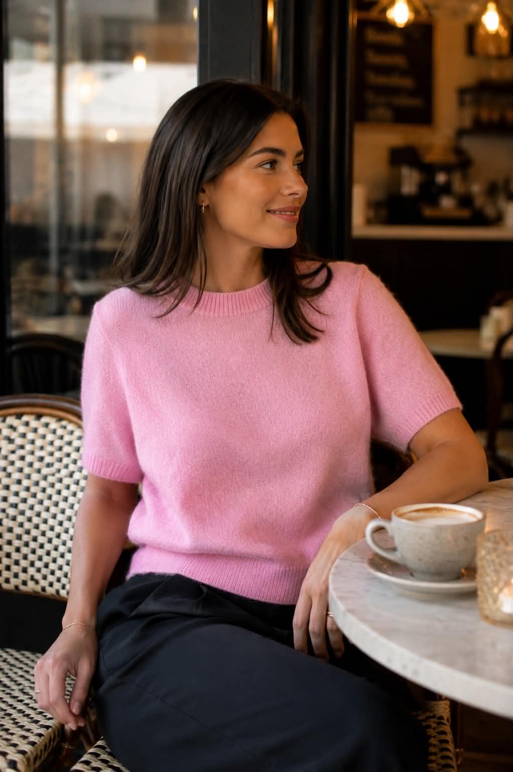 Tricot à manches 3/4 - Rose