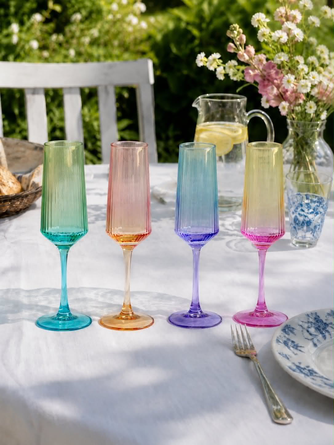 Verres à champagne Aurora - Color MIX