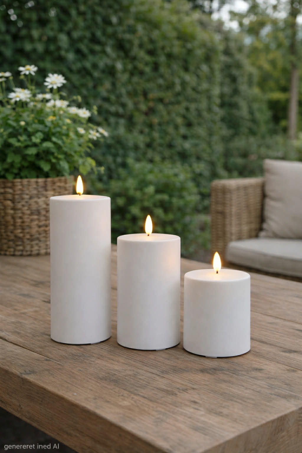 Bougie Bloc d’Extérieur Blanche - Plusieurs tailles