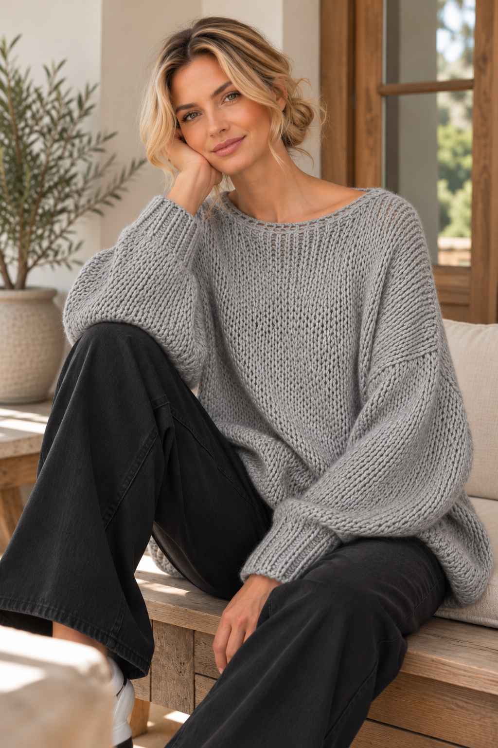 Pull en maille Lumina Grigio – maille grise