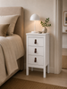 Table de chevet Madrid avec 3 tiroirs - White