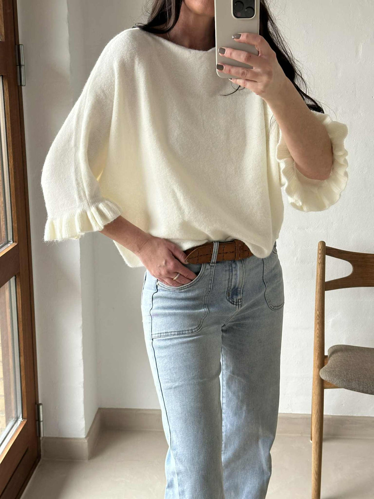 Pull Elder flower - Nature white