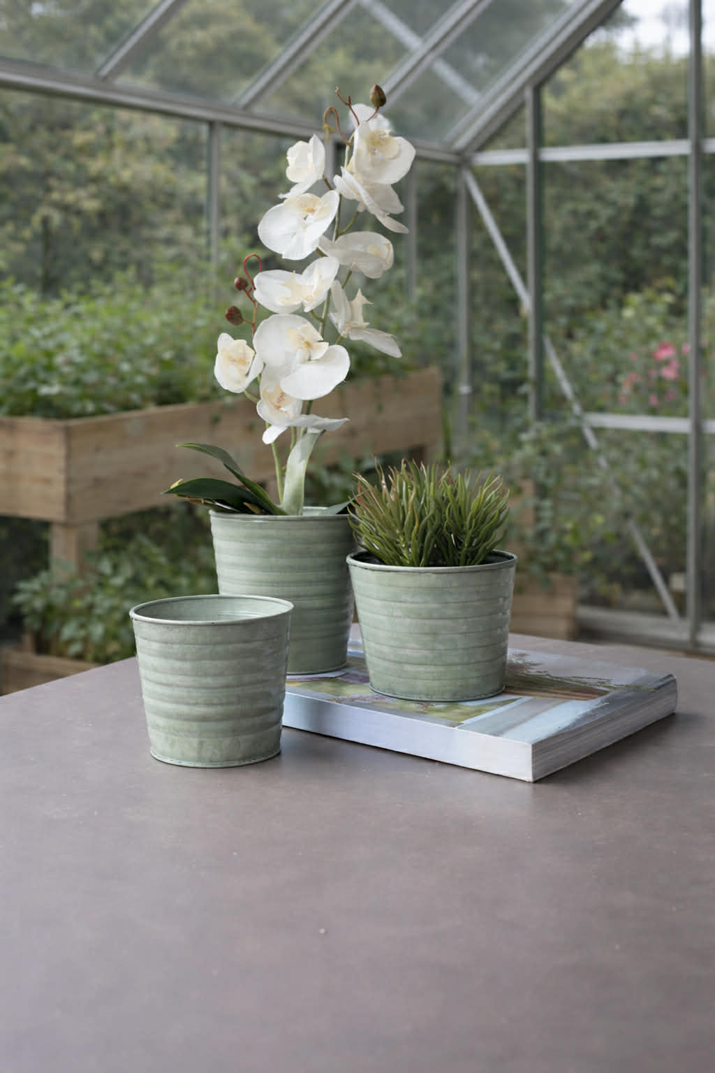 Cache-pot en zinc - Lot de 3
