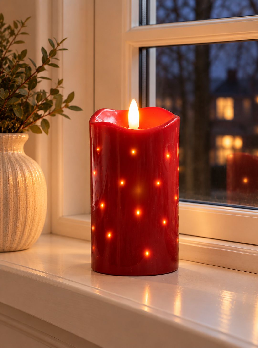 Bougie bloc LED JUL TWINKLE - 15 cm
