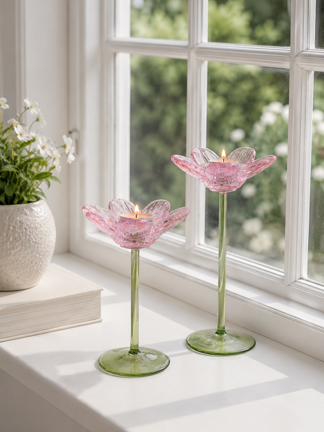 Chandelier fleur - Rose