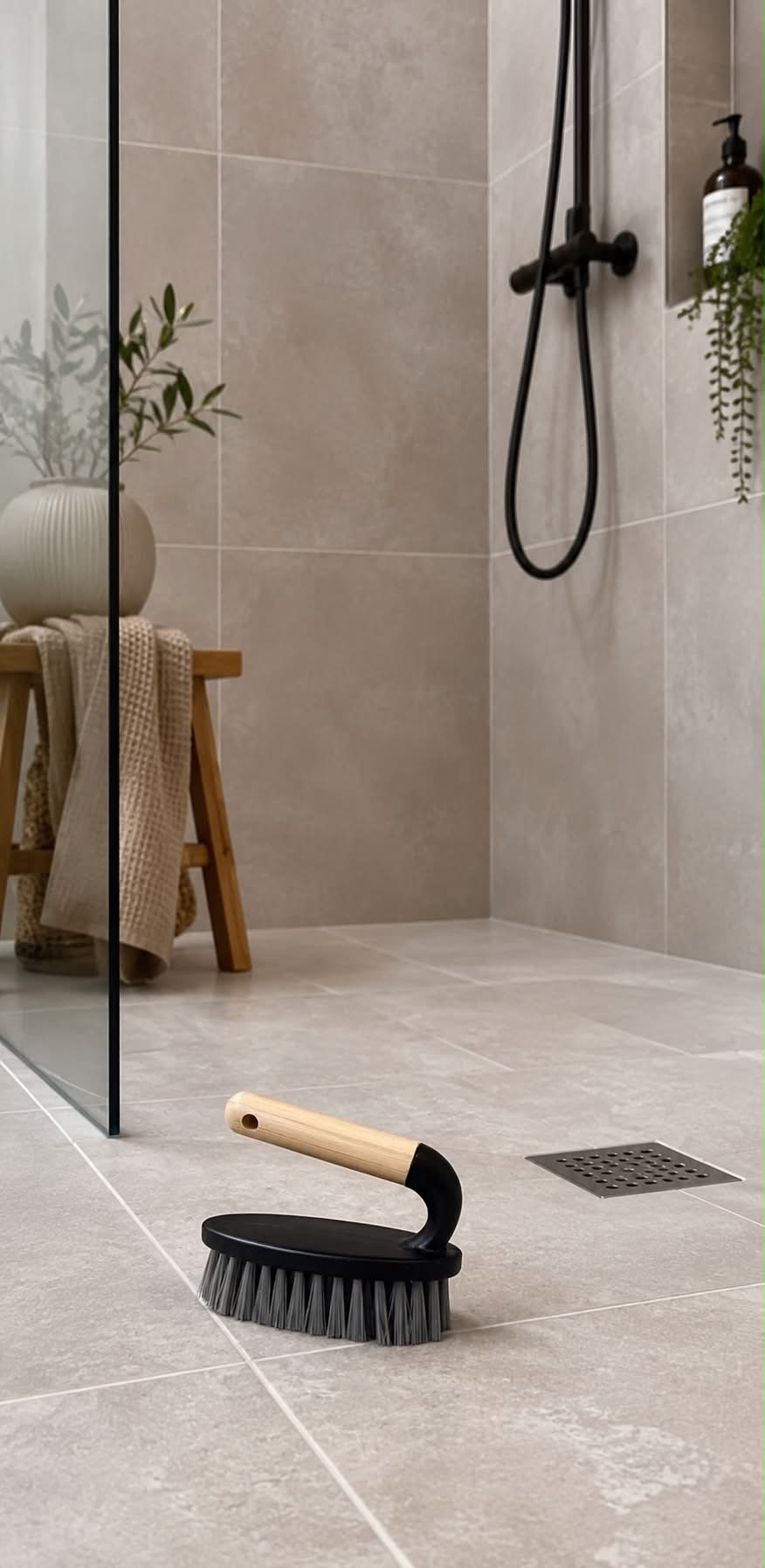 Brosse avec manche en bambou