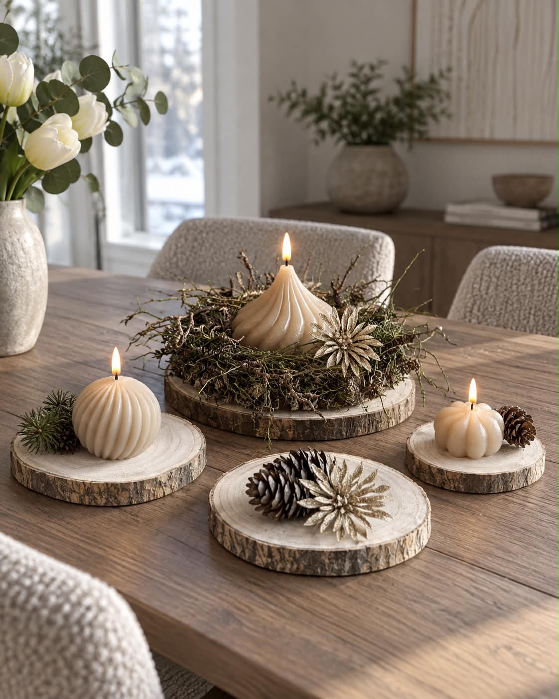 Deco wood - Lot de 4 pièces