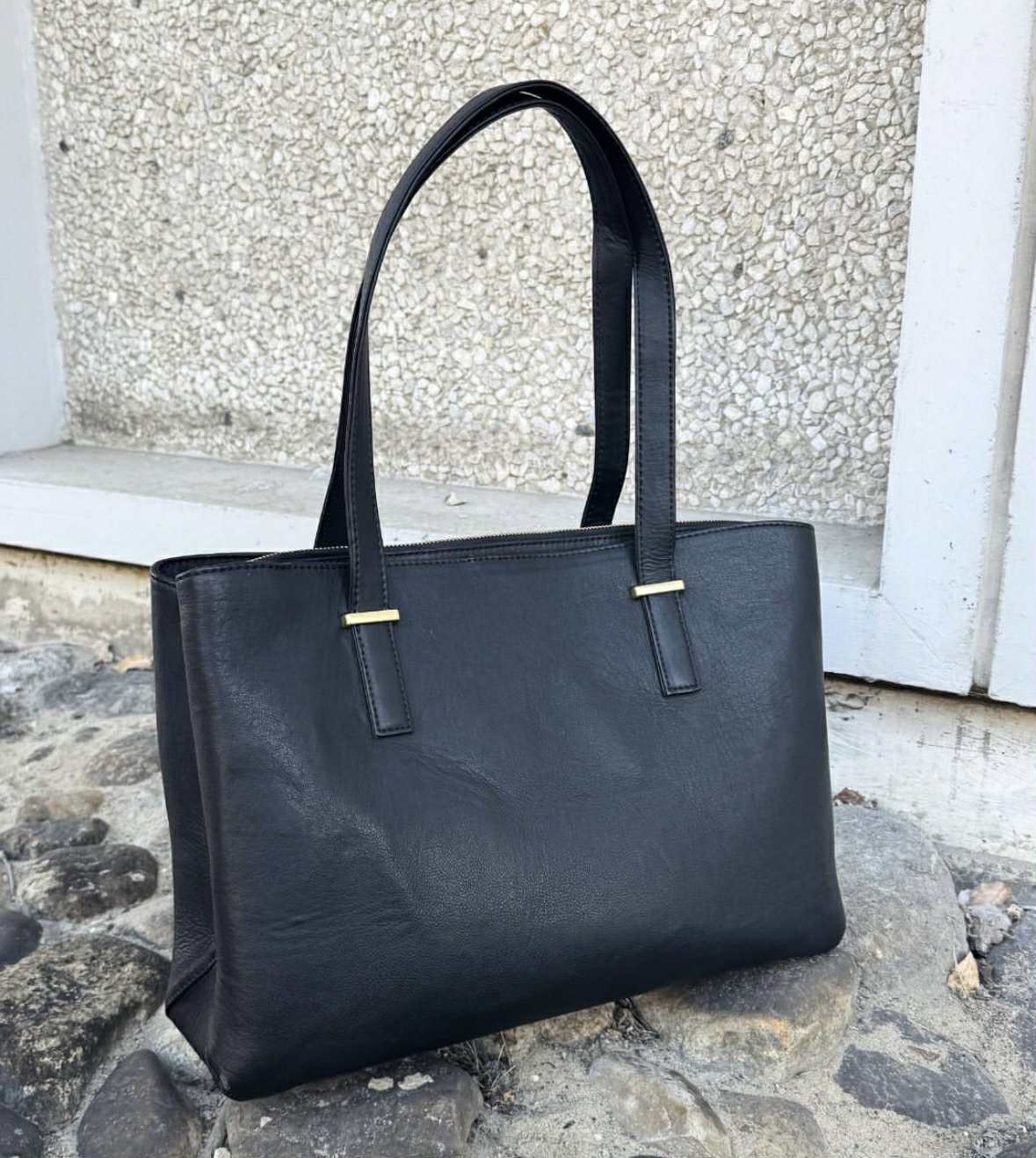 Sac de travail / cabas - Black leather
