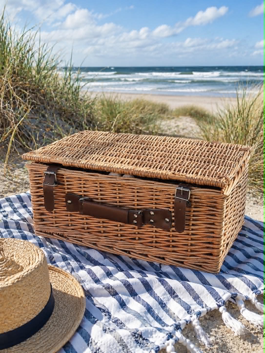 Panier pique-nique avec contenu pour 4 personnes - DELUXE