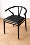 Coussin en cuir noir - Convient à la chaise Y
