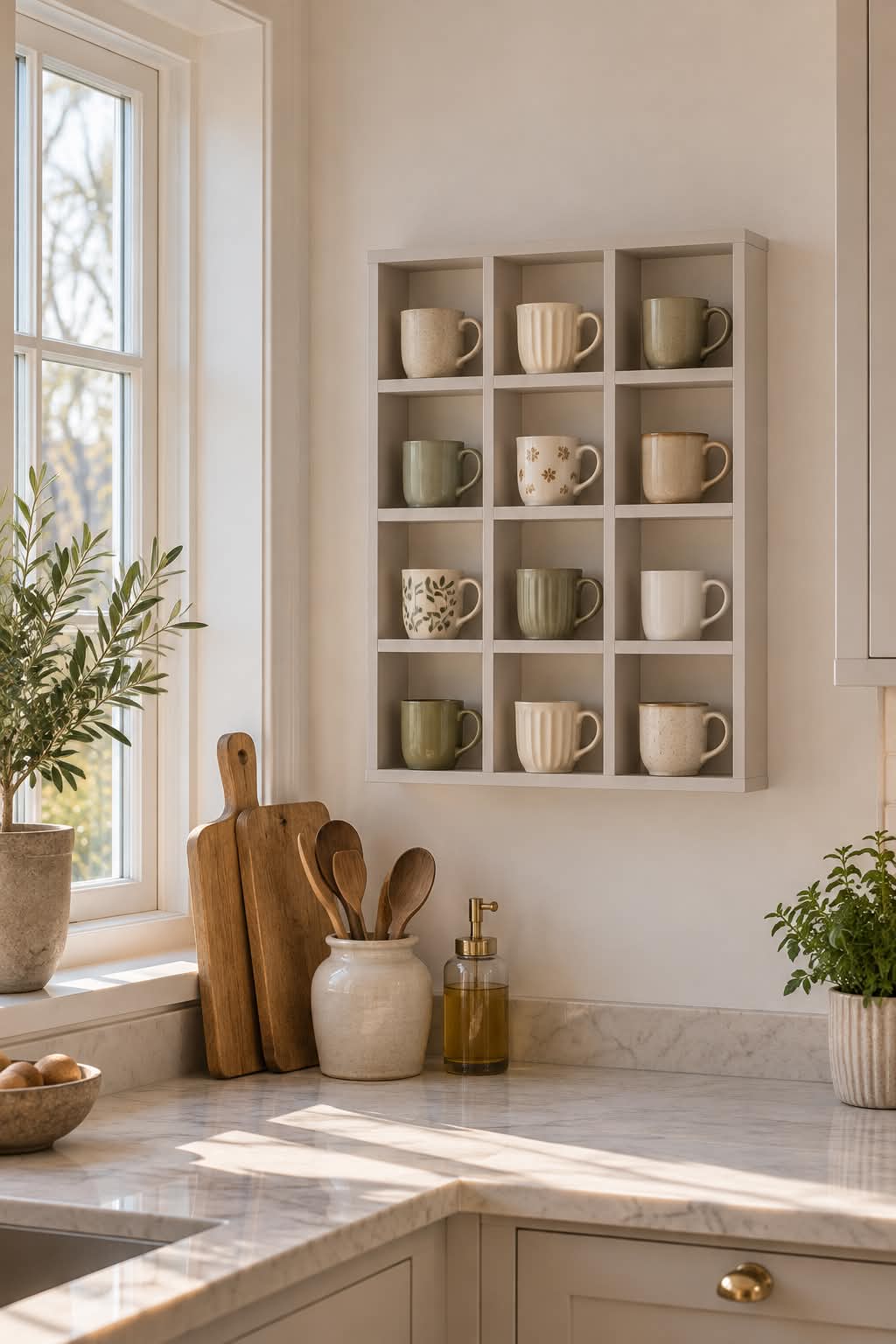 Étagère à mugs 12 compartiments - Cashmere