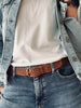 Ceinture Harper walnut tressée