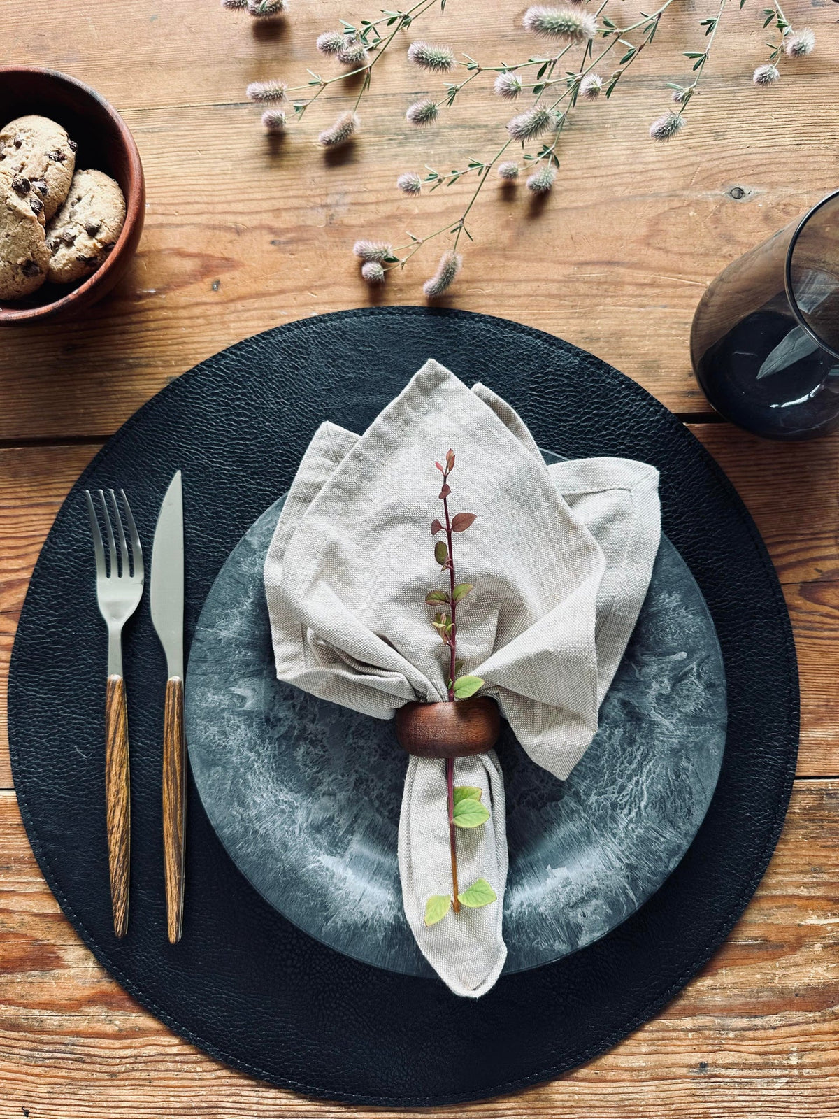 Set de table Gris / Noir – Réversible