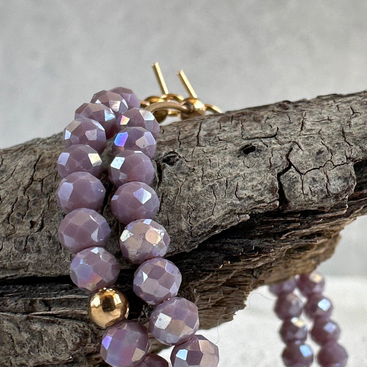 Boucles d’oreilles Merle – Lavande