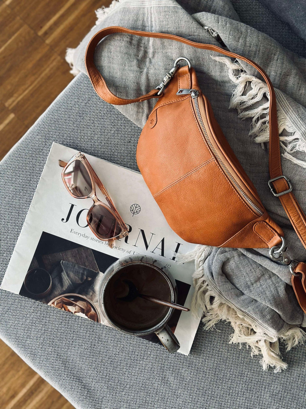 Bumbag Molly - Cognac / argent
