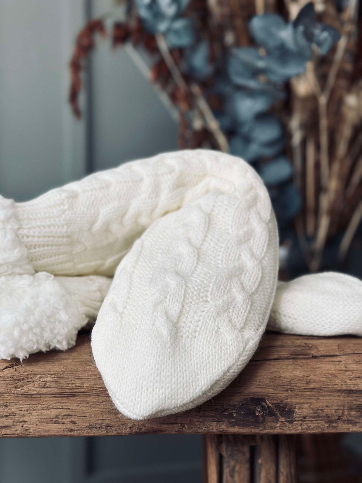 Chaussettes Fleece off white