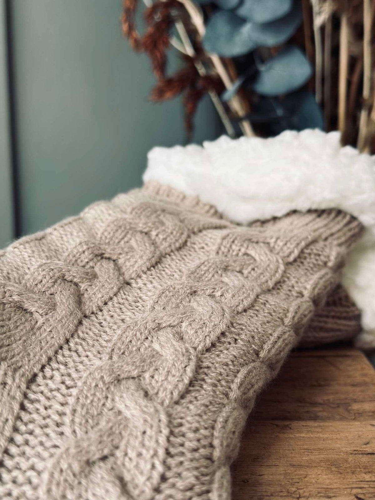 Chaussettes polaire beige
