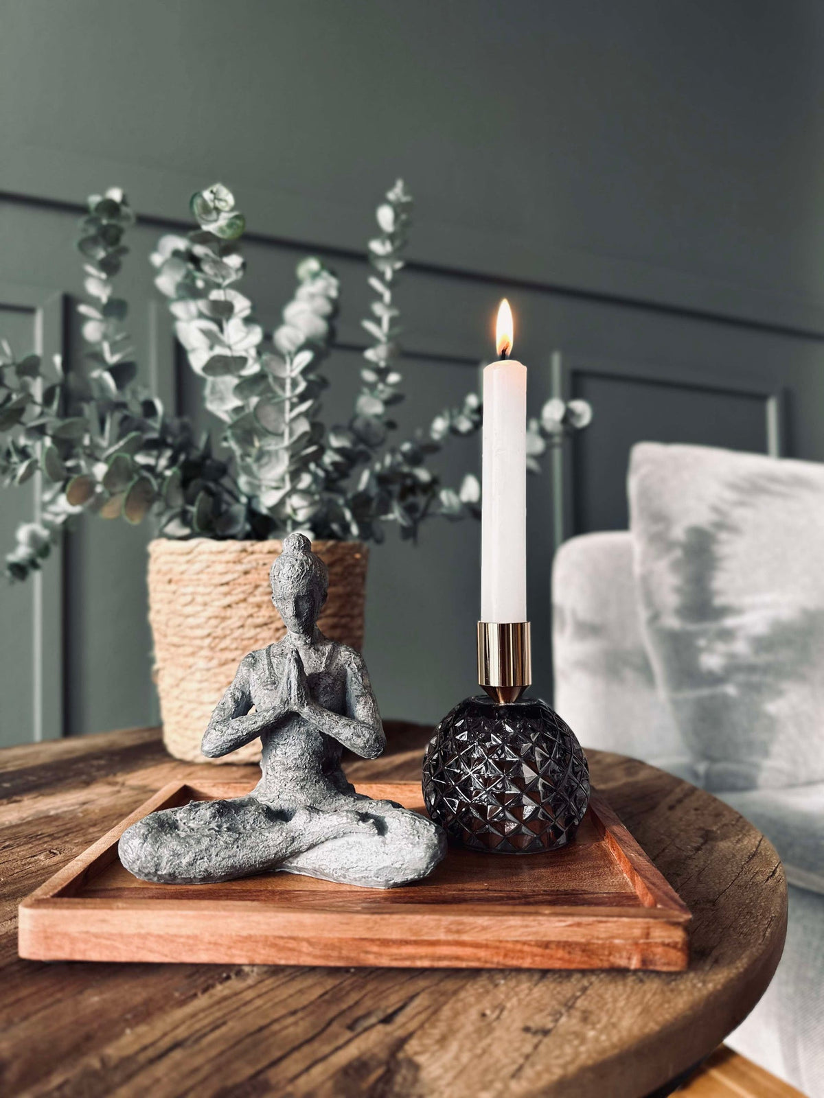Chandelier - Rond gris