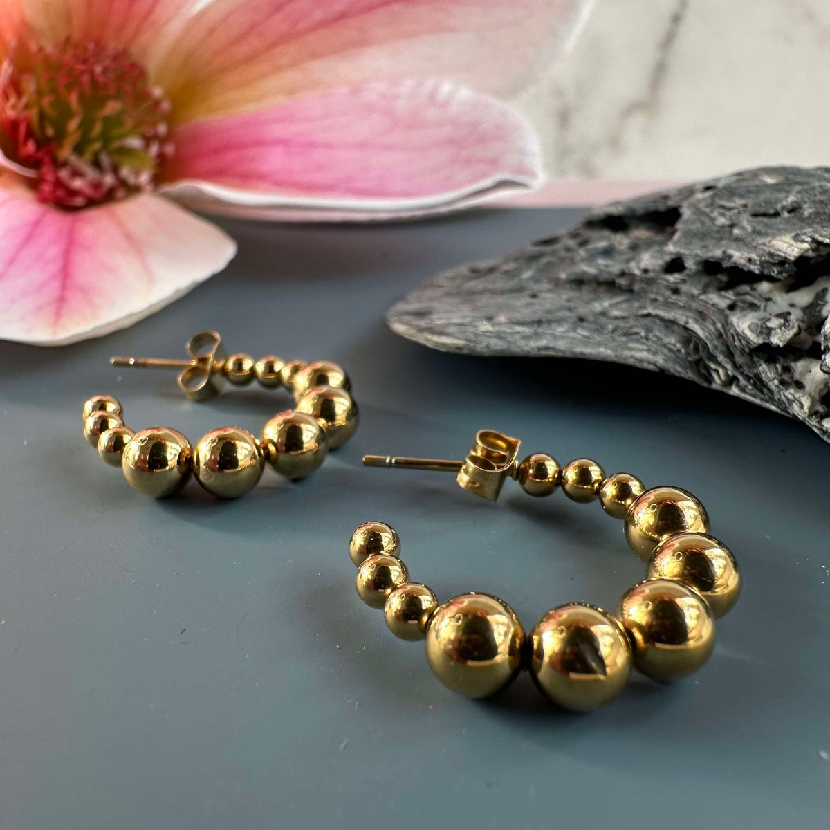 Boucles d’oreilles Gunilla 20 mm - plaqué or 18k