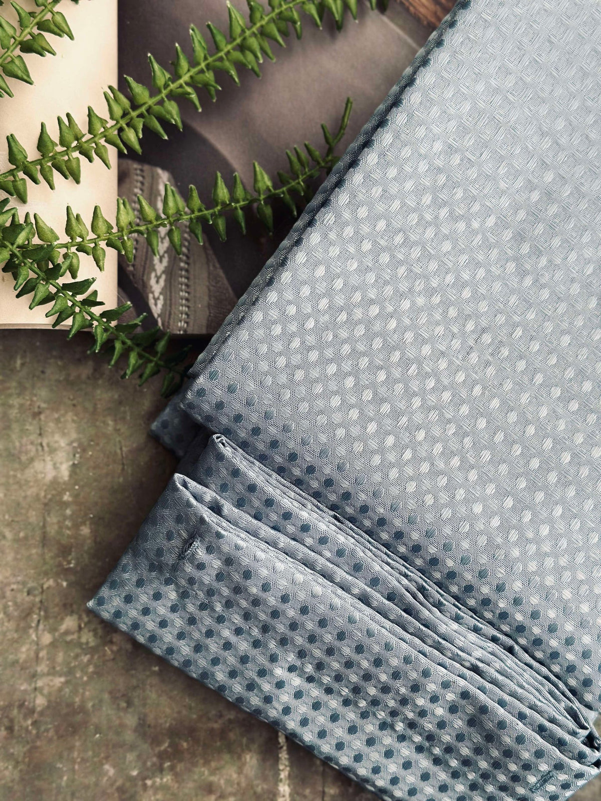 Rideau de douche Minna - Gris / Bleu