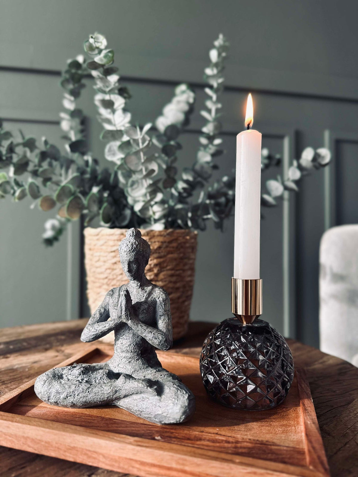 Chandelier - Rond gris