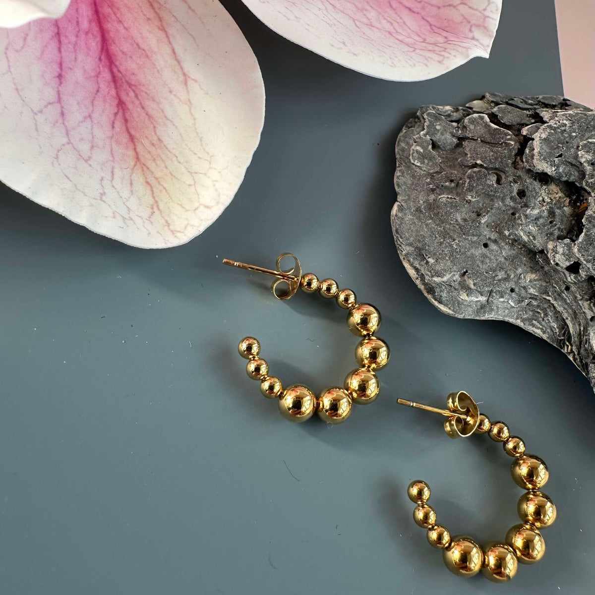 Boucles d’oreilles Gunilla 20 mm - plaqué or 18k