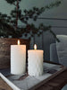 Bougie LED bloc / Design – 2 pcs Blanc